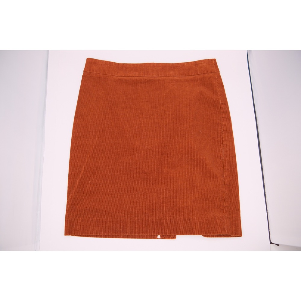 J Crew Corduroy Pencil‎ Skirt Burnt Orange Size 4P
